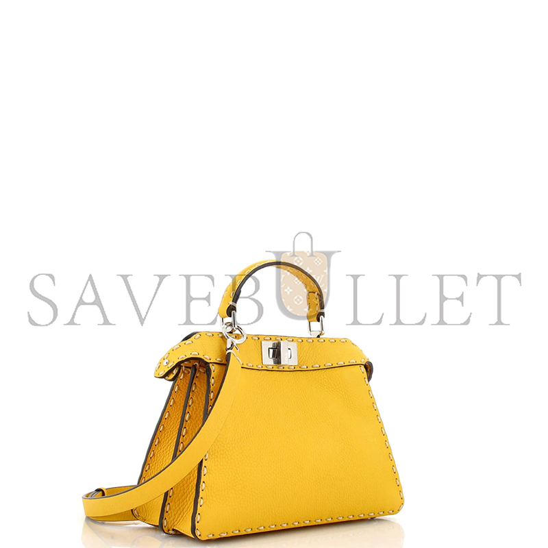 FENDI SELLERIA PEEKABOO ISEEU BAG LEATHER YELLOW  (27*20*11cm)